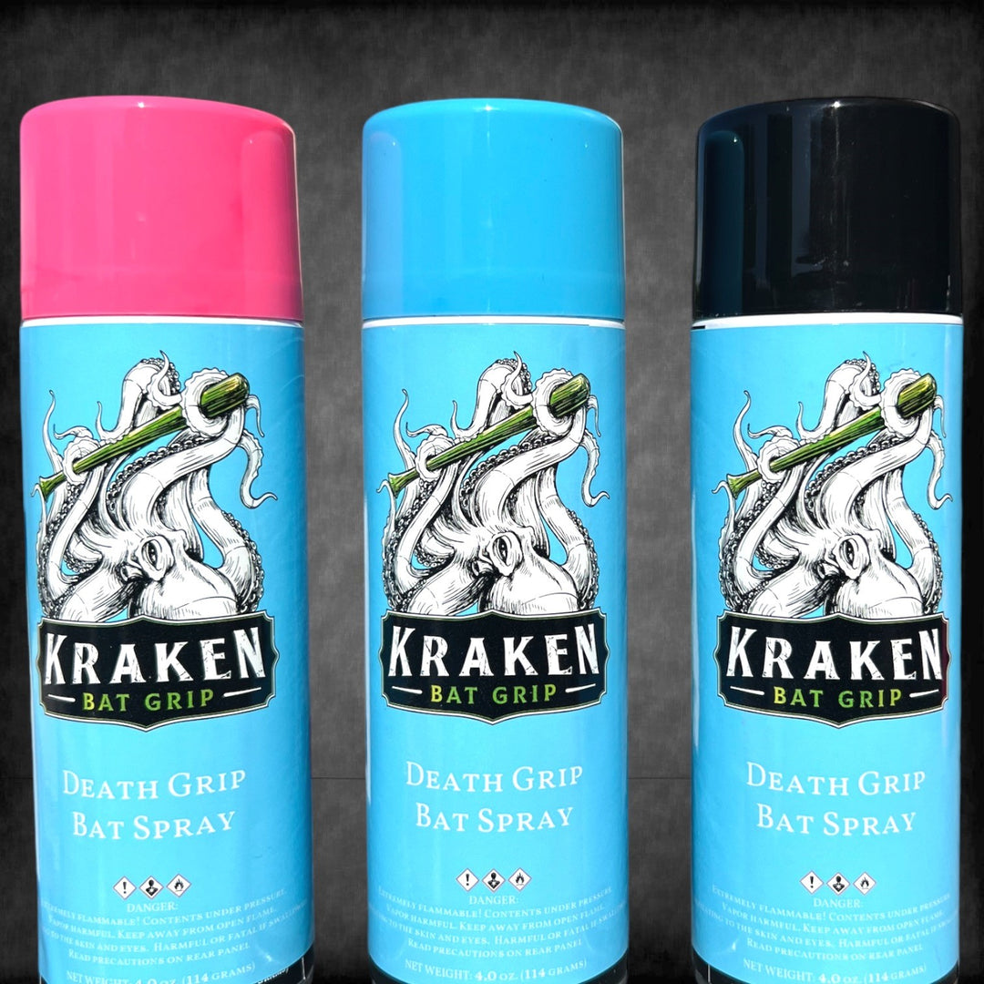 Kraken Death Grip Bat Spray - Baby Blue